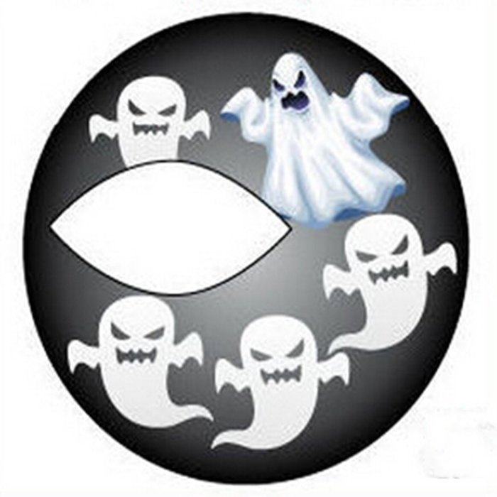Spritech(TM) Fashionable Terrorist Monster Temporary Eye Tattoo Makeup Colorful Eye Shadow Art for Halloween Stage... N7