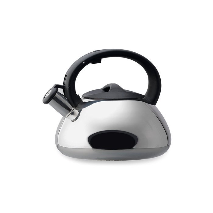 Kamenstein 3-Quart Stainless Steel Whistle Tea Kettle, Mirror Polish