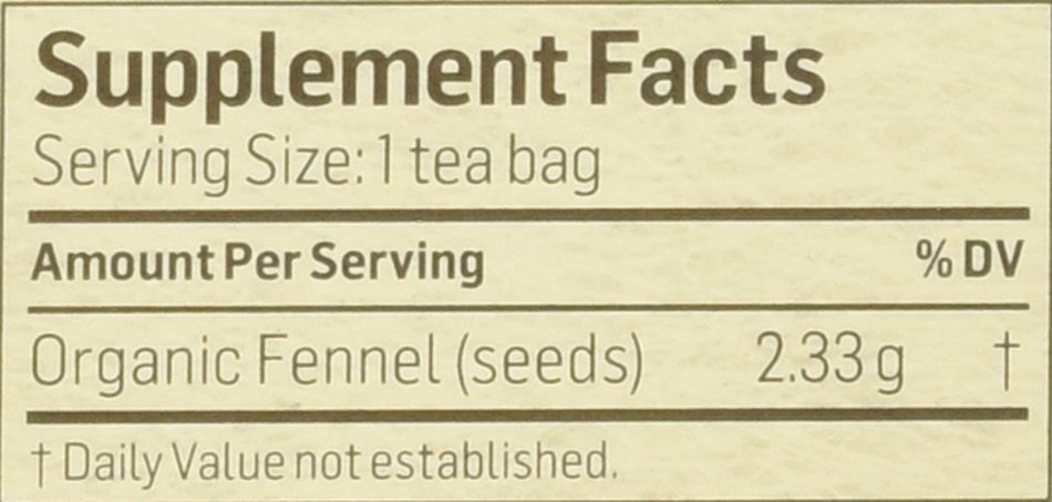 ALVITA TEA,OG2,HERBAL,FENNEL SD, 24 BAG N3