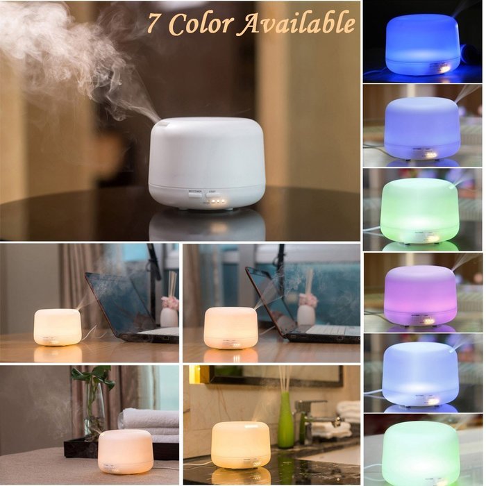 300ml Aromatherapy,Essential Oil Diffuser, Diffuser Portable Ultrasonic Aroma Humidifier with 7 Color Changing... N4