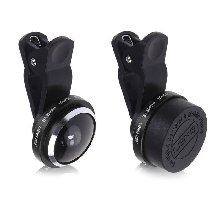 3 In 1 Universal Phone Camera Lens Kit with 0.4X Super Wide Angle Lens, 180 Degree Fish Eye Lens and 10X Macro... N36