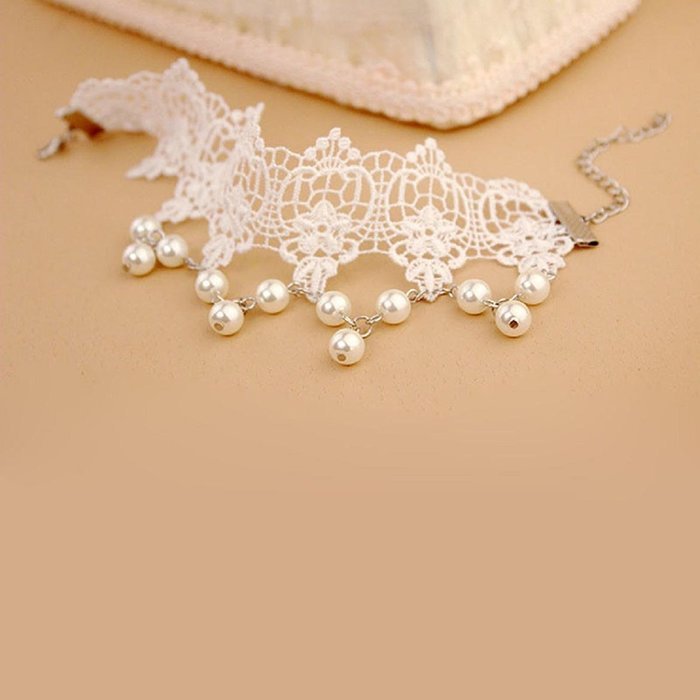 Susenstone&reg;Women Jewelry Gothic Fresh Sweet Lace Pearl Anklet N4