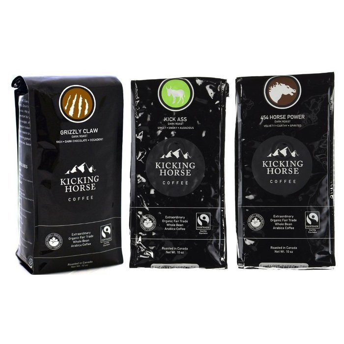 Kicking Horse Coffee Whole Bean Variety Pack (Pack of 3 Flavors) N2