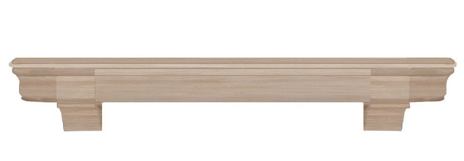 Pearl Mantels 415-60-50 Abingdon Wood 60-Inch Fireplace Mantel Shelf, Medium Distressed Oak N6