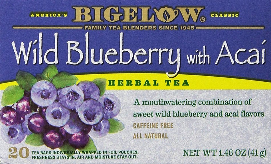Bigelow Tea Wild Blueberry with Acai Herb Tea, 20-Count (Pack of 6) N3