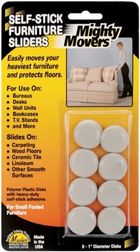 Mighty Movers Self-Stick Furniture Sliders -Beige by Master Manufacturing