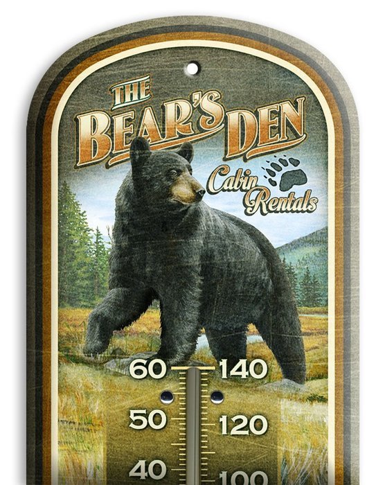 American Expedition Tin Thermometer - Bear's Den Cabin Rentals N27