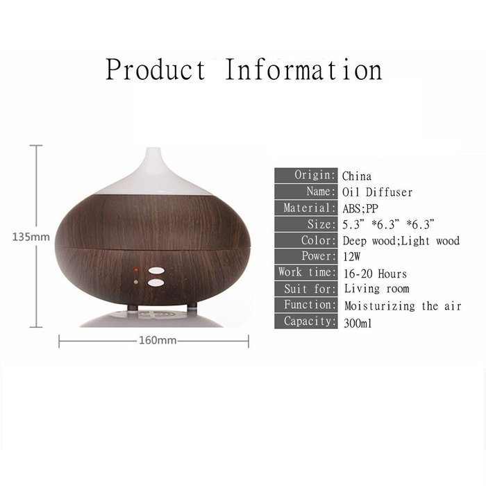 SanSiDo Humidifier Aromatherapy Essential Oil Diffuser 300ml Cool Mist Humidifier Ultrasonic Essential Oil Diffuser... N2