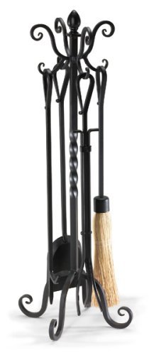 Pilgrim Home and Hearth 19008 Napa Forge Victorian Fireplace Tool Set, Brushed Bronze N2