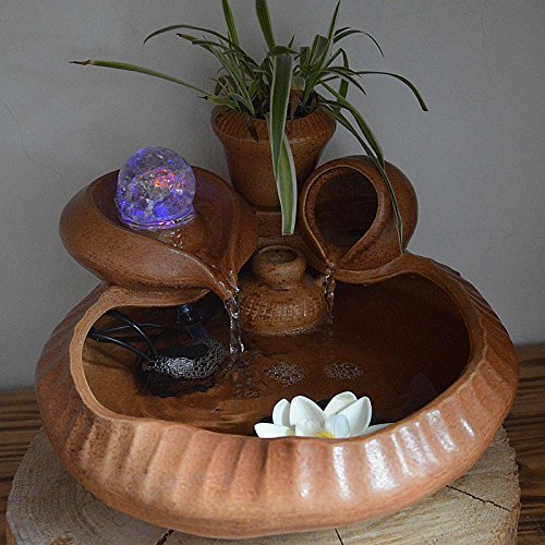 FEI&S Ceramic fish tank water fountain humidifier process living room office decorations ornaments home feng shui...