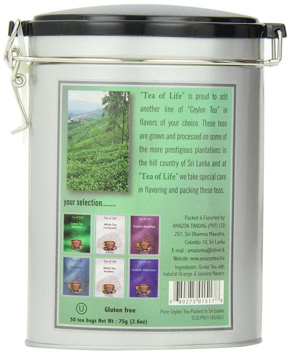 Tea of Life Green Tea, Orange Jasmine, 2.65 Ounce