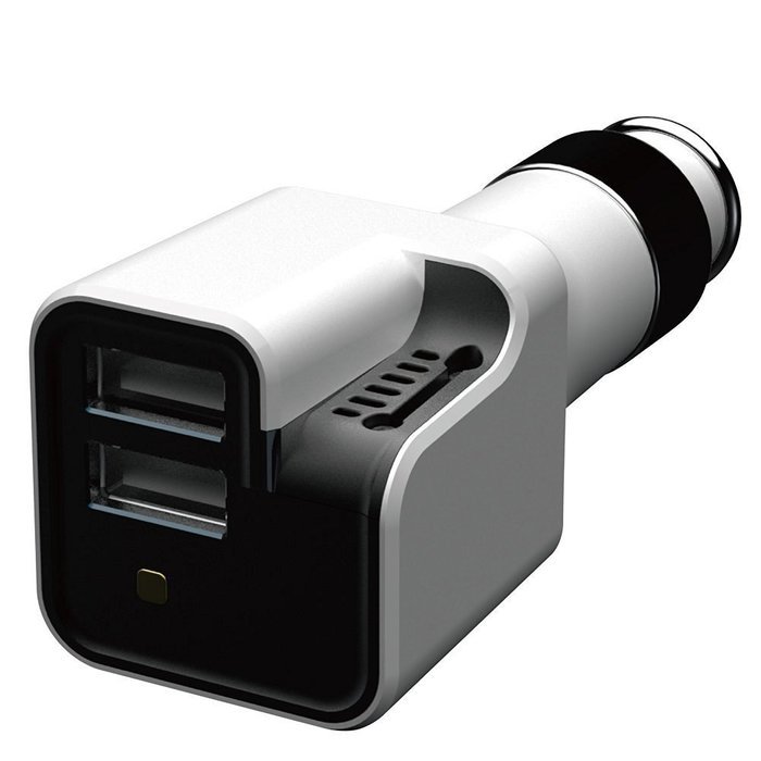 ATD Innovation Design Rapid Charge Dual USB Ports Car Air Purifier Ionizer Oxygen Bar Humidifier(White) N2