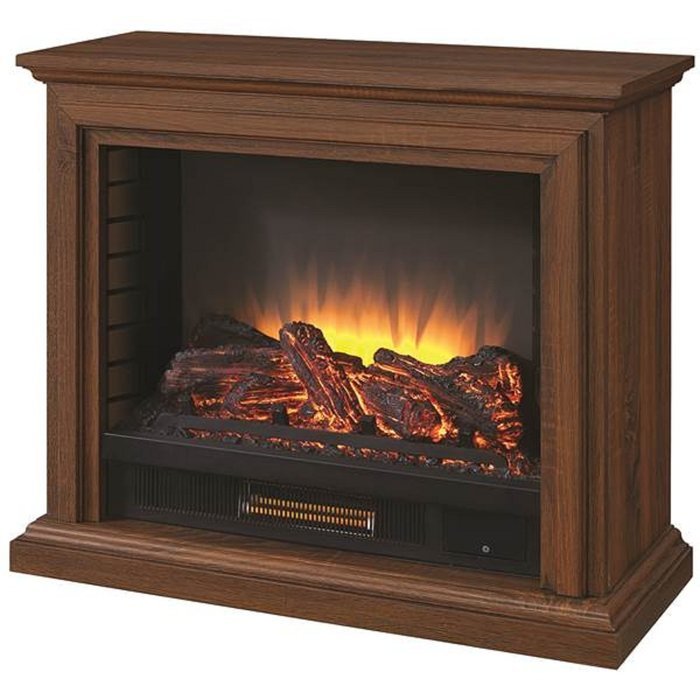 Electric Fireplace Oak Wood Finish - 400 sq. ft - BTU: 4600