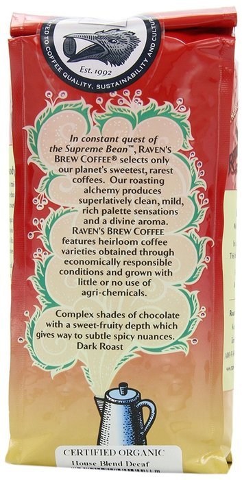Raven's Brew Whole Bean Ebony Pearls, 12-Ounce Bags (Pack of 2) N13