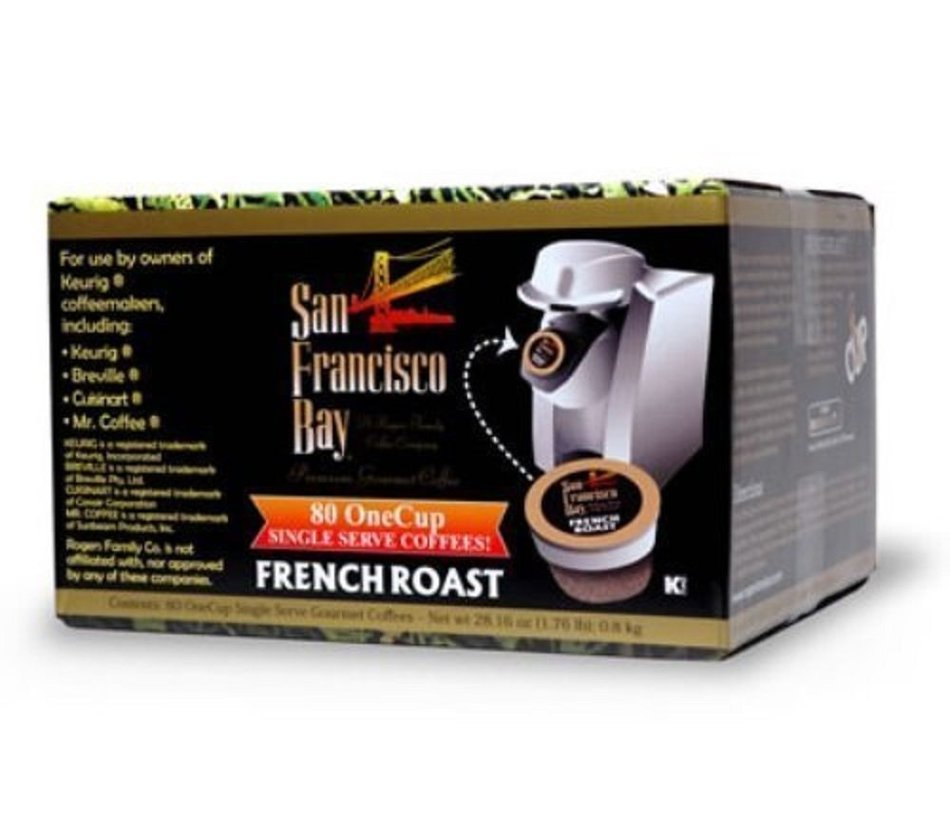 San Francisco Bay Coffee Onecup for Keurig K-cup Brewers, French Roast, 80-count (French Roast, 80 count)