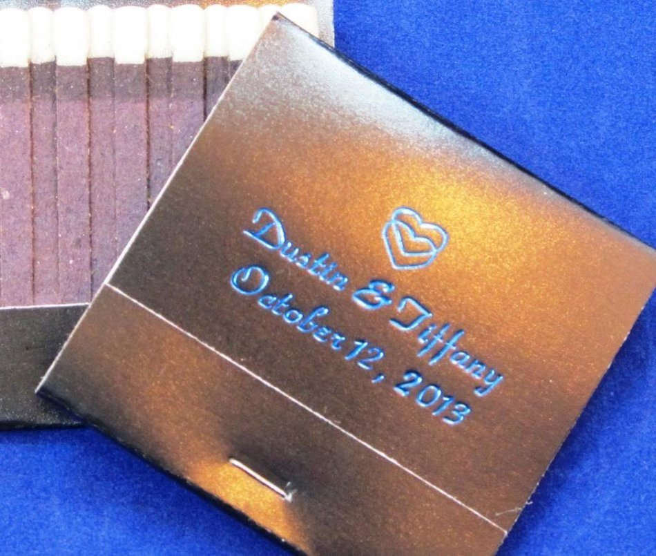175 black personalized matchbooks wedding favors custom printed matchbooks bridal shower N3
