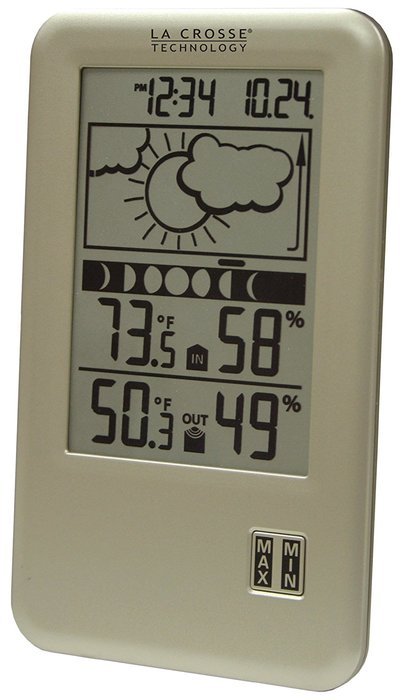 La Crosse Technology WS-9060U-IT Wireless Forecast Station with Moon Phase, In/Out Temperature & Humidity