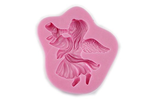 Autek Blowing Song Angel Fondant Soap SugarCraft Cake Cookie Deco Silicone Mold #141 N2