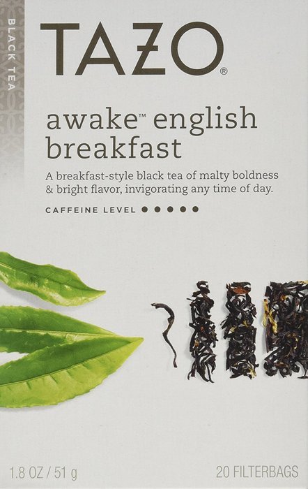 Tazo Awake English Breakfast Filterbag Tea (20 Filterbags per box) (Pack of 4 boxes) N2