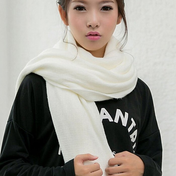 KAKA(TM) Women's Korean Artistic Stylish Winter Colorful Knitting Wool Scarves Oversized Dual Using Scarf Shawl... N14