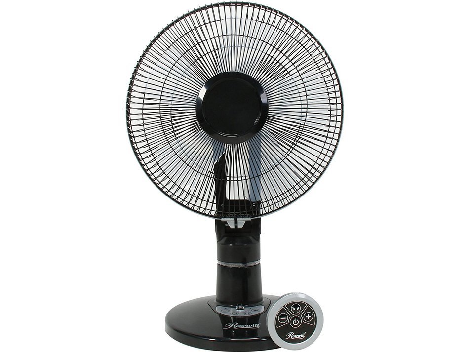 Rosewill Remote Controlled Quiet Oscillating 4-Speed 12-Inch Oscillating Table Fan with Remote Control