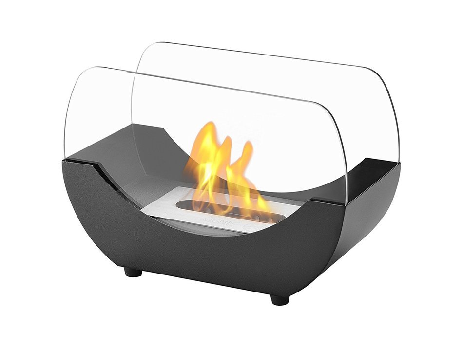 Ignis Portable Tabletop Ventless Bio Ethanol Fireplace - Liberty (Black) N4
