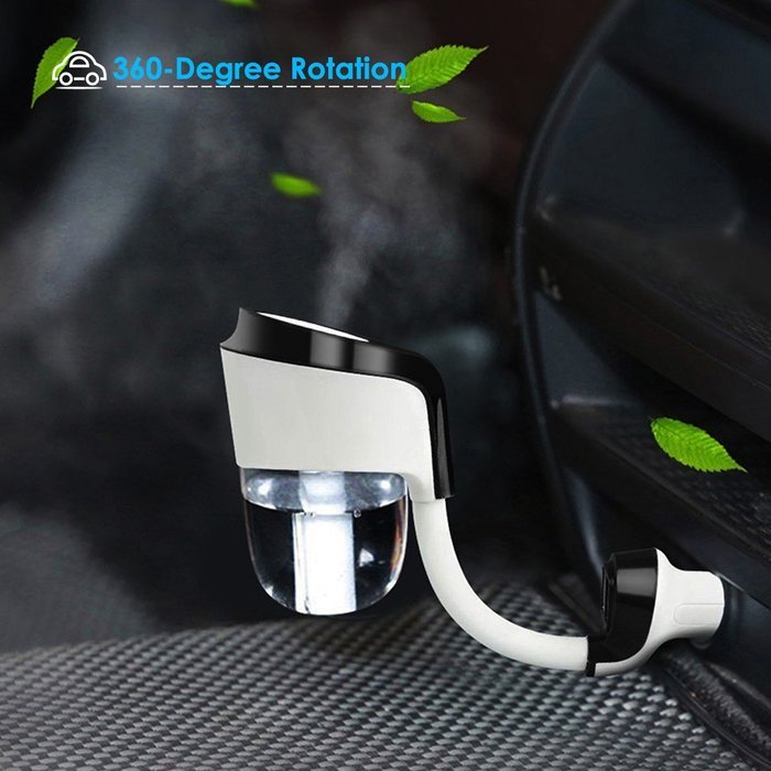 Car Oil Diffuser Humidifier, SUNDATOM Ultrasonic wave Car Air Humidifier and Aromatherapy Essential Oil Diffuser... N8