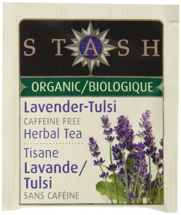 Stash Tea Organic Herbal Tea Bags in Foil, Lavender Tulsi, 100 Count N3