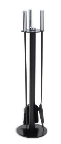Pilgrim Home and Hearth 18090 Metro Fireplace Tool Set, Black and Polished Nickel