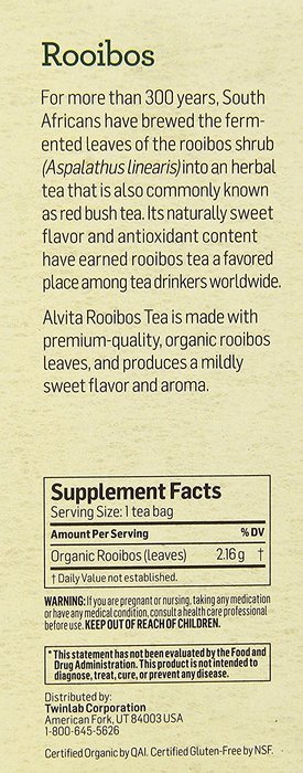 Alvita Organic Rooibos Herbal Tea Bags, 24 Count N2