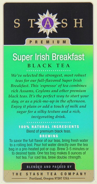 Stash Tea Chai Spice Black Tea, 20 Count Tea Bags in Foil (Pack of 6) N5