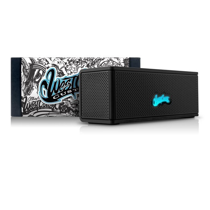 West Coast Customs Portable Wireless Bluetooth Speaker. Bulit in speakerphone and 8 Hour Battery- Black N3
