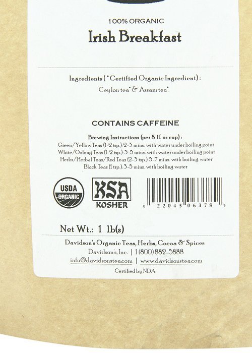 Davidson's Tea Bulk, Gunpowder Green, 1-Pound Bag N23