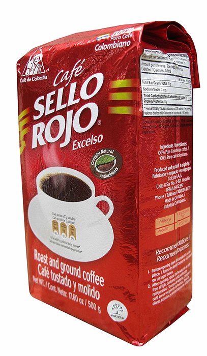 Sello Rojo Roast & Ground Coffee, 17.6-ounce Brick (Pack of 5) N2