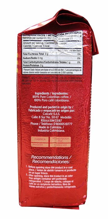 Sello Rojo Roast & Ground Coffee, 17.6-ounce Brick (Pack of 5) N3