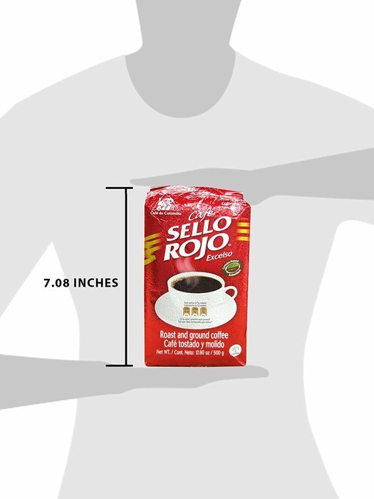 Sello Rojo Roast & Ground Coffee, 17.6-ounce Brick (Pack of 5) N4