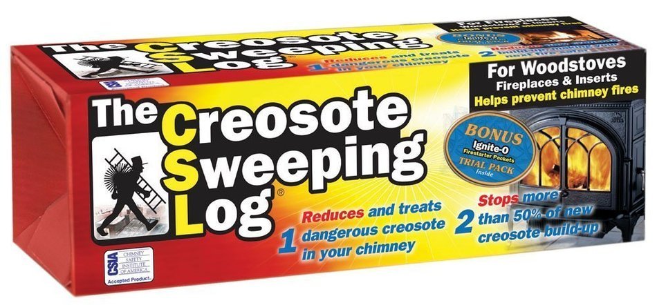 Creosote Sweeping Log For Fireplaces (Pack of 2) N2