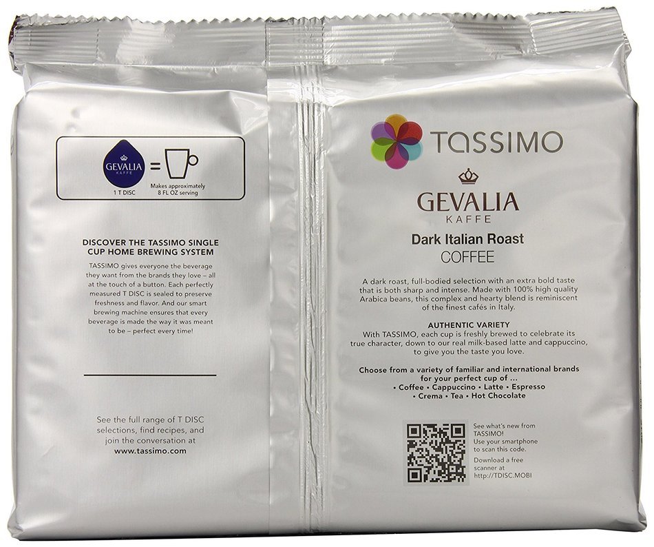 Gevalia Dark Italian Roast, 12-Count T-Discs for Tassimo Coffeemakers(Pack of 3) N4