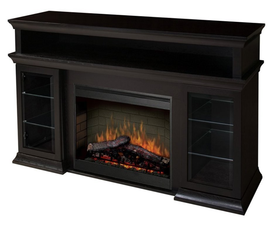 Dimplex Symphony Media Bennett TV Stand with Electric Fireplace in Espresso