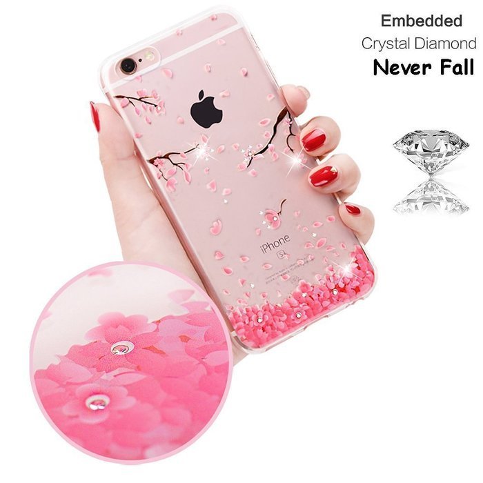 iPhone 6S Case,iPhone 6 Case, PHEZEN iPhone 6S TPU Case Luxury Bling Diamond Crystal Clear Soft TPU Silicone Back... N6