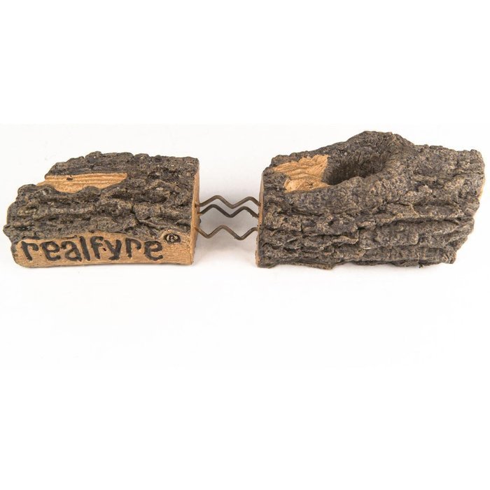 Peterson Real Fyre 24-inch Burnt Split Oak Log Set With Vented Propane Ansi Certified G46 Burner - Basic On/Off... N2