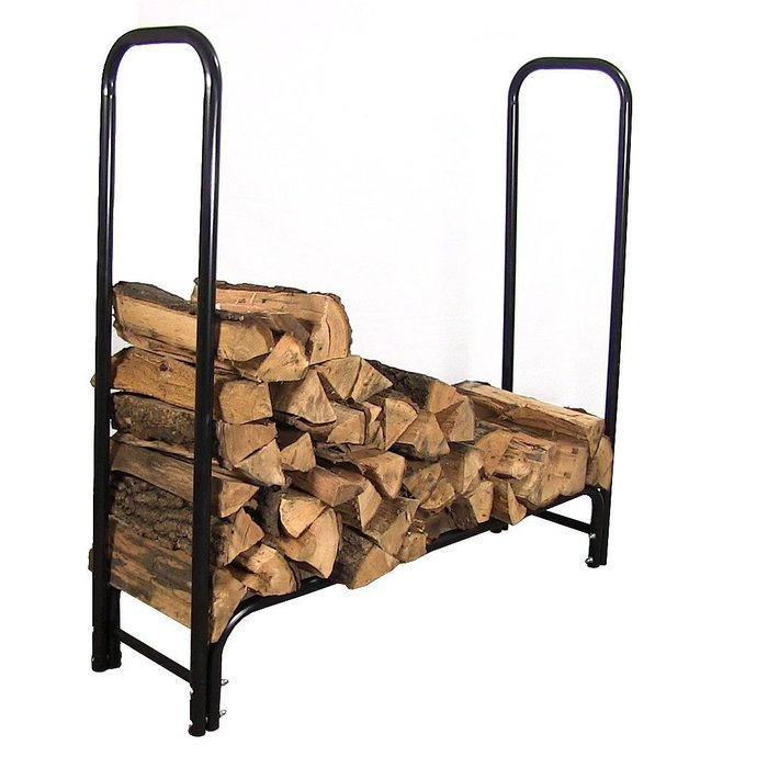 Sunnydaze 8-Foot Firewood Log Rack, Log Rack & Cover COMBO N6