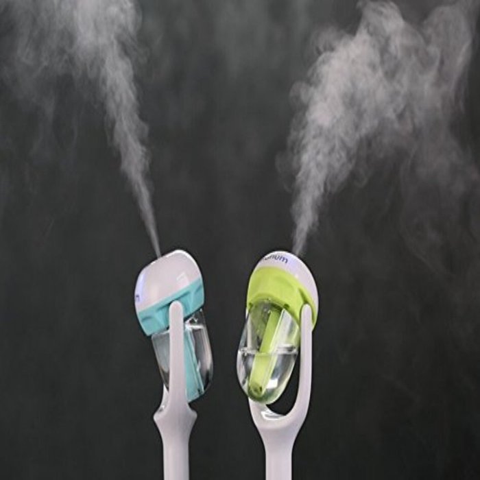 12V Mini Car Steam Humidifier Air Purifier Aroma Aromatherapy Essential Oil Diffuser Mist Maker Mini Fogger (Purle) N6