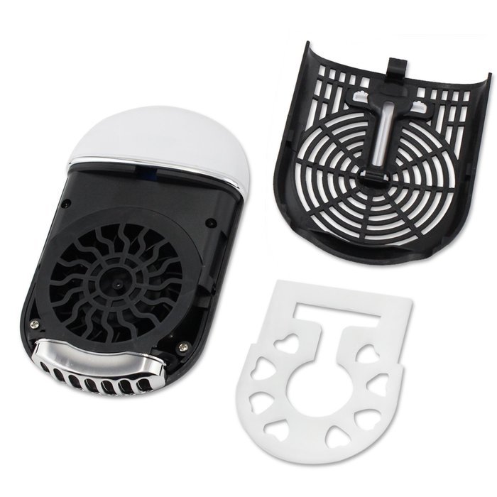 ESUMIC Portable Mini Air Conditioner Travel Handheld USB Rechargeable Cooling Fan for Summer (Black)