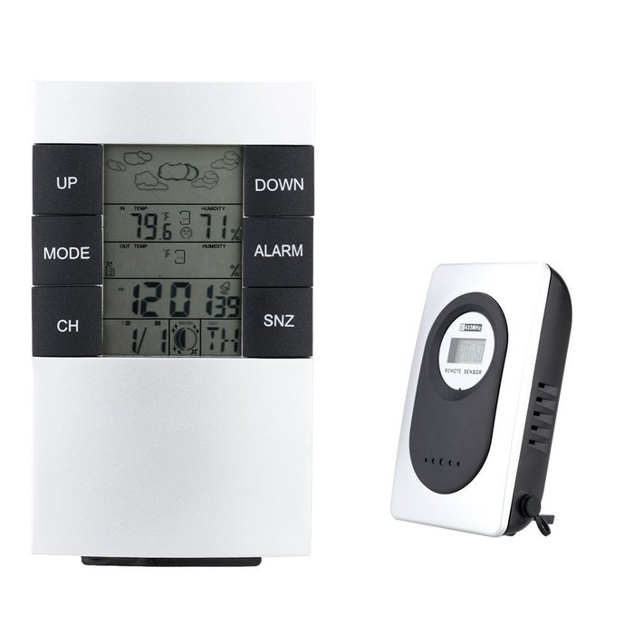 Hense Digital Indoor Humidity Mitor Hygrometer Thermomoter Monitor Weather Station with LCD Display Alarm Clock... N3