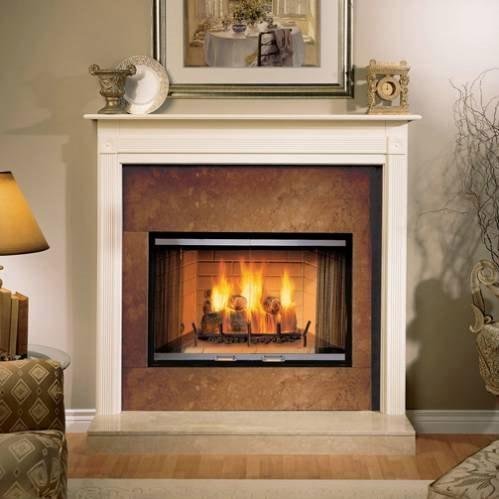 Majestic SR42A Sovereign 42" Woodburning Radiant Fireplace with Tapered Firebox Ash Management System and Expansive...