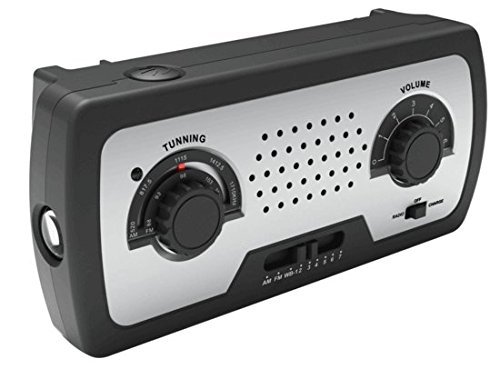 Ambient Weather WR-77 Compact Emergency Radio with AM/FM/Weather Band, Flashlight, 5,000 mAh Smart Phone Charger N2