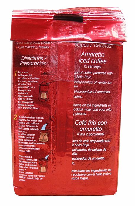 Sello Rojo Roast & Ground Coffee, 17.6-ounce Brick (Pack of 5) N7