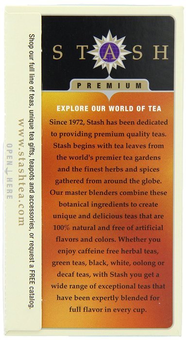 Stash Tea Chai Spice Black Tea, 20 Count Tea Bags in Foil (Pack of 6) N12