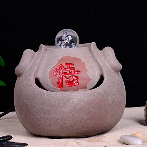 FEI&S Ceramic pot flowing water humidifier fish tank living room desk creative Gifts, Home Decor is in the jug...